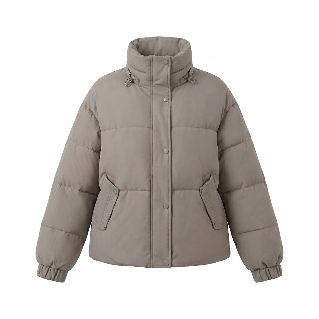 Damen Nan Kurz Urban Steppjacke mit Kapuzeneinsatz, aufgesetzten Taschen und weicher thermischer Innenauskleidung