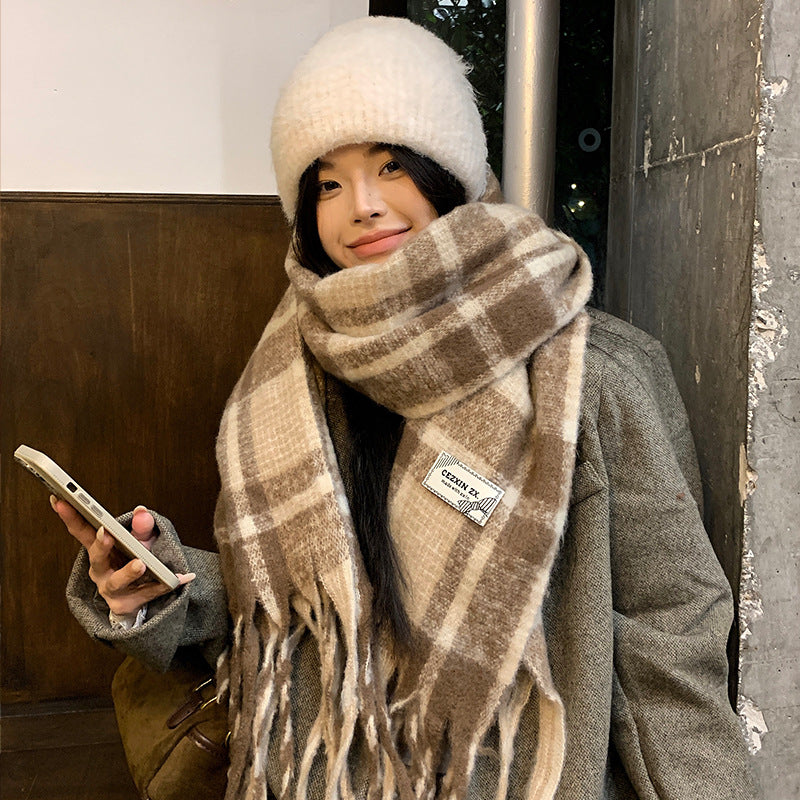 Gestrickter Schal im koreanischen Stil, 200x60 cm