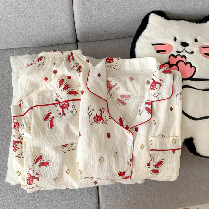 Damen-Pyjama-Set, Langarm, atmungsaktiv