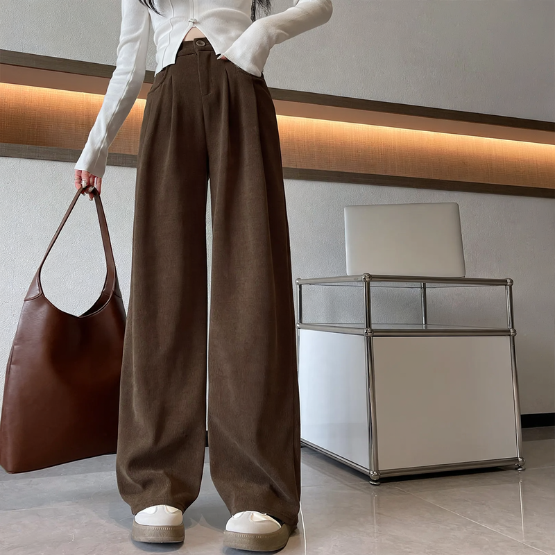 Damen-Cordhose, gerade geschnitten, Herbst