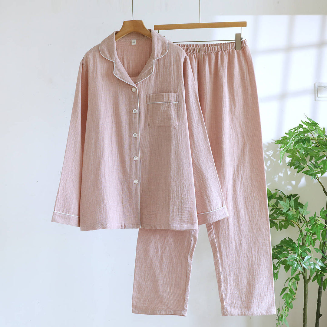 Atmungsaktives Jacquard-Baumwoll-Set für Damen