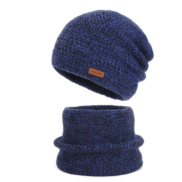 Damen Strickmütze und Schal Set, gefüttert, Winter