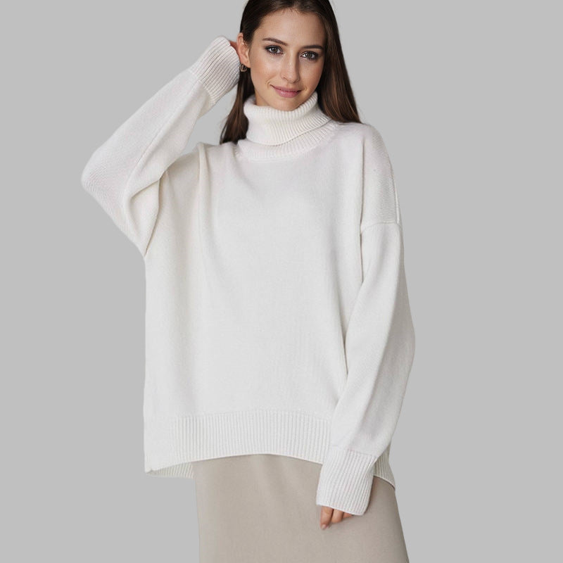 Lockerer Rollkragenpullover in klassischem Design