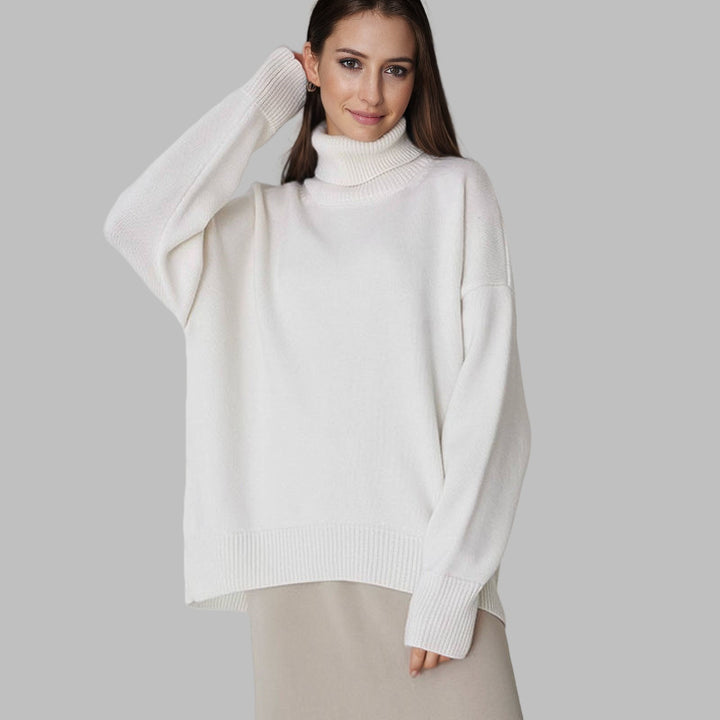 Lockerer Rollkragenpullover in klassischem Design