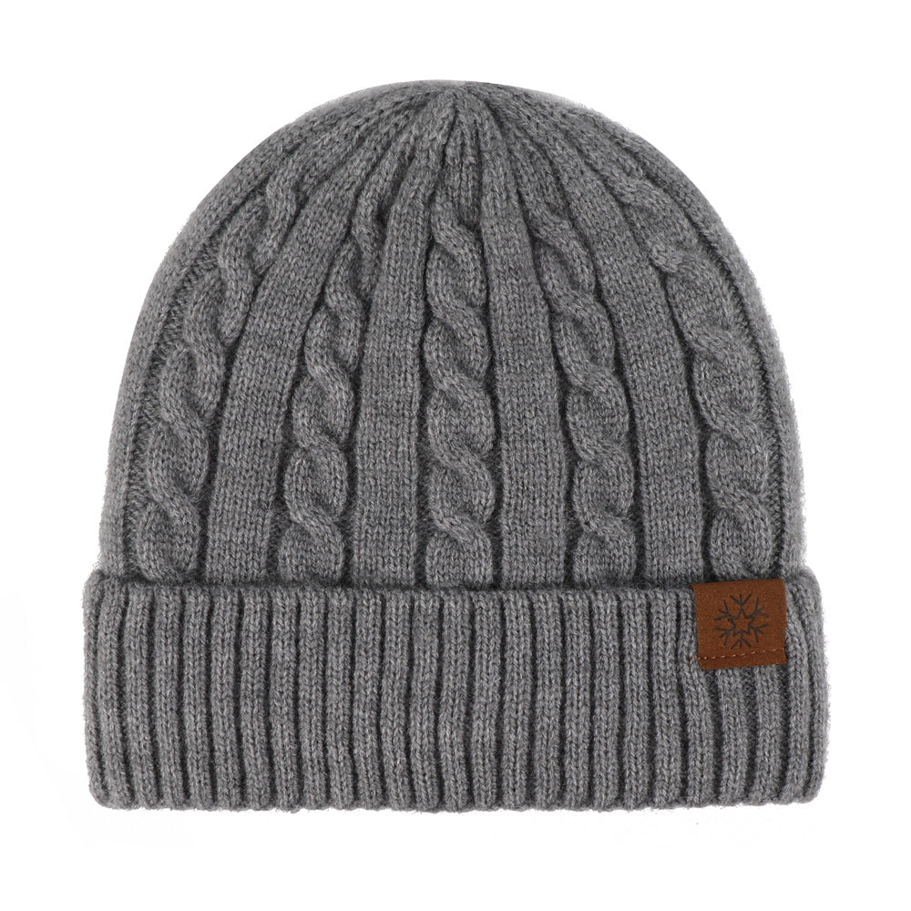 Gefütterte Strickmütze mit Umschlag, Winter