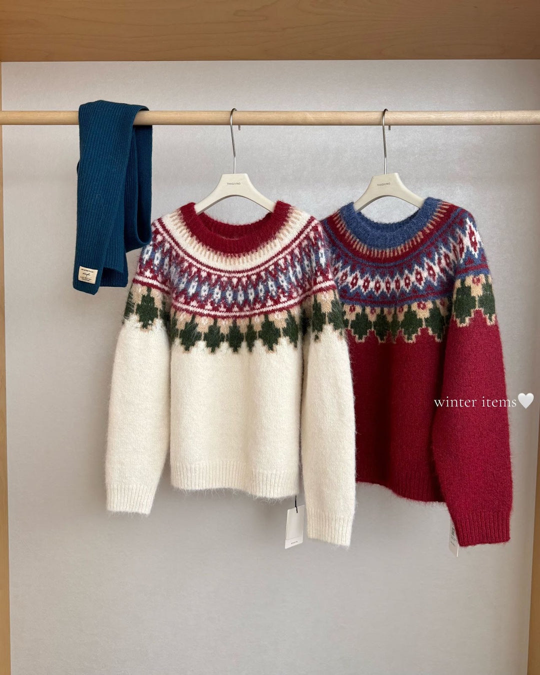 Damen-Strickpullover mit geometrischem Muster
