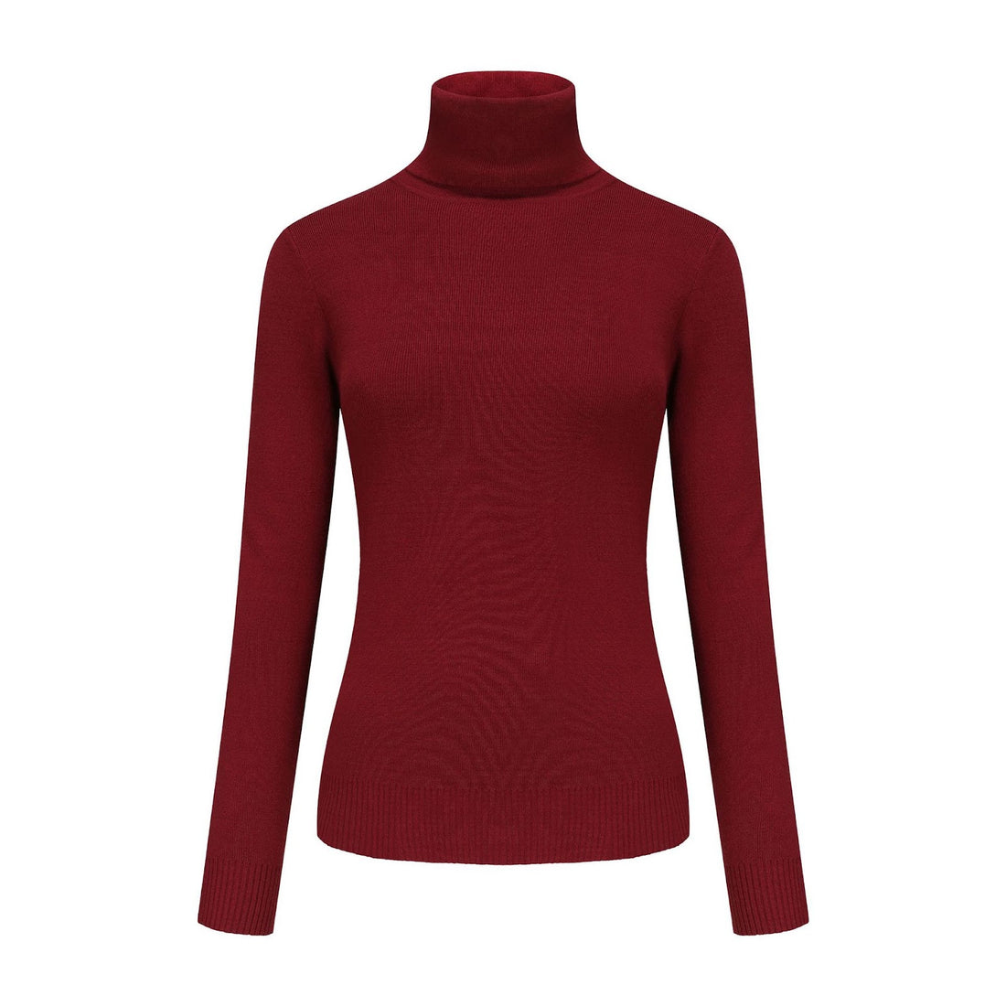 Damen-Rollkragenpullover, Strick, einfarbig
