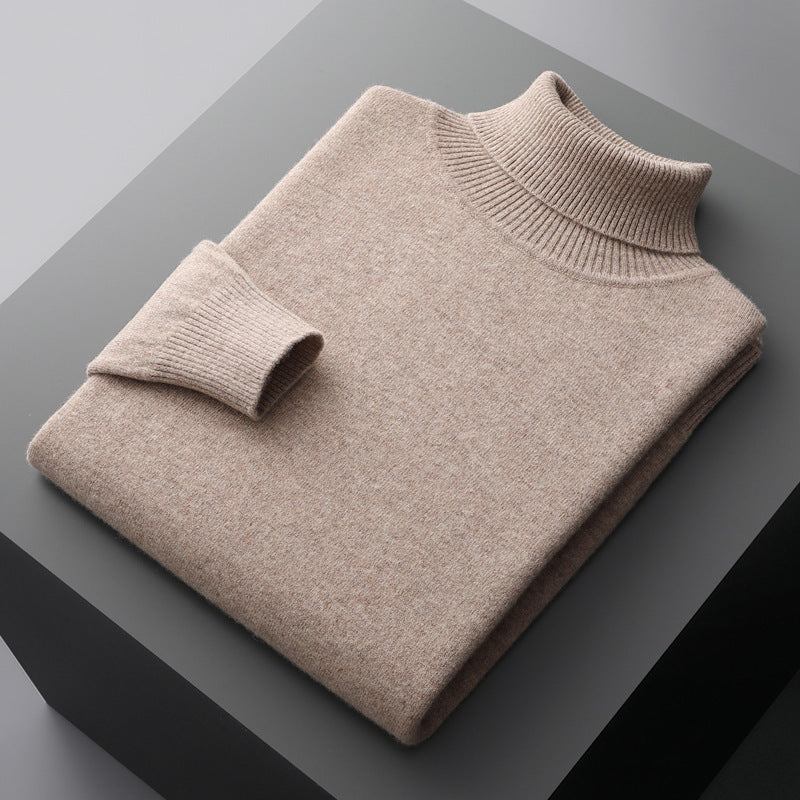 Herren-Wollpullover, Rollkragen, 100% Wolle