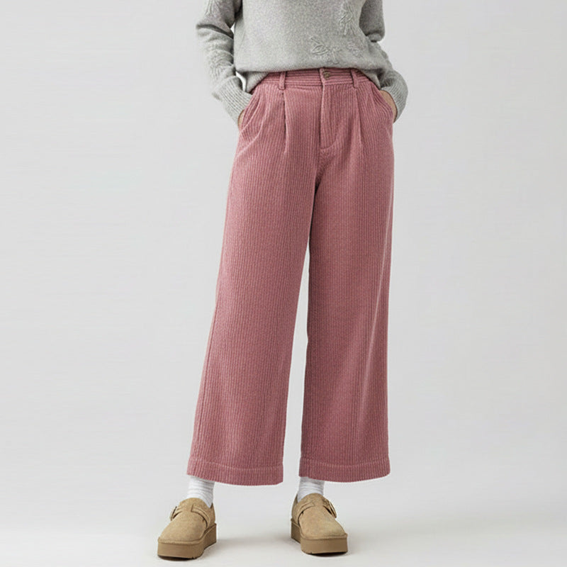 Lockere Cord-Culotte aus reiner Baumwolle