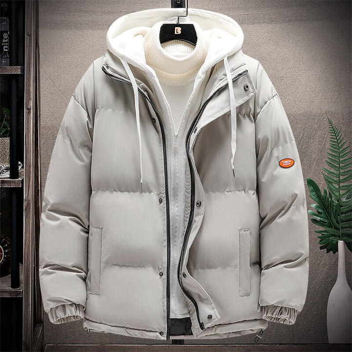 Modische, wattierte Herrenjacke im Lagen-Look
