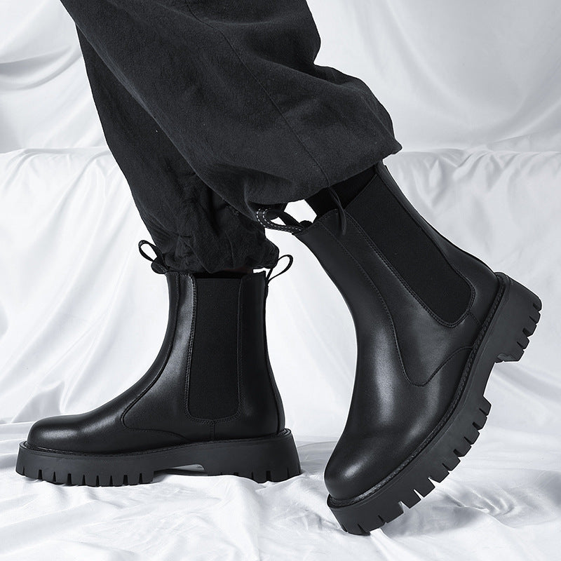 Robuste Chelsea-Stiefel mit Plateausohle