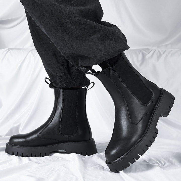 Robuste Chelsea-Stiefel mit Plateausohle