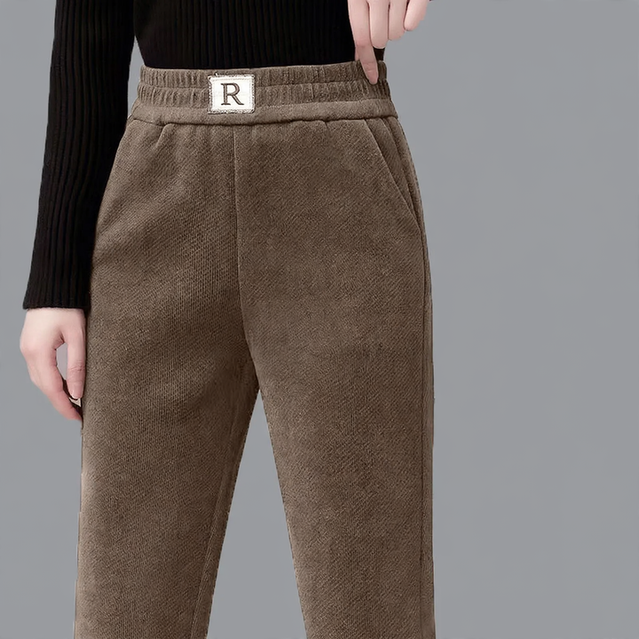 Gefütterte Cord-Freizeithose für Damen