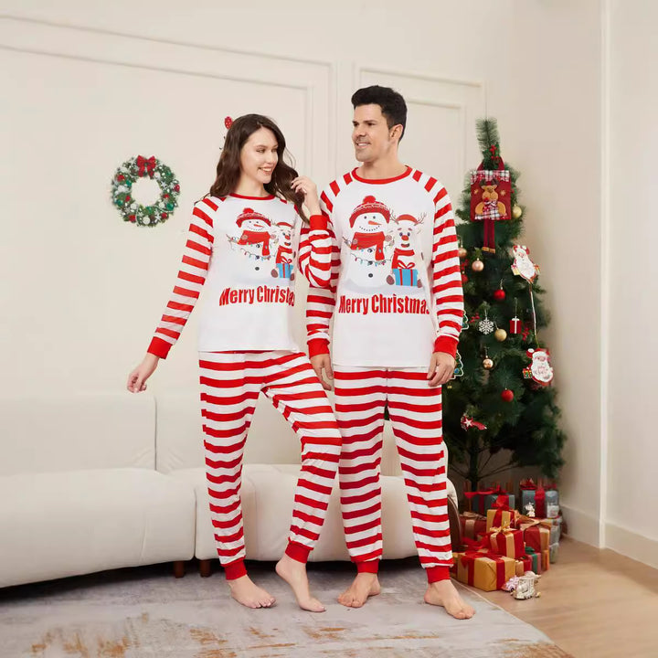 Weihnachtliches Familien-Schlafanzug-Set