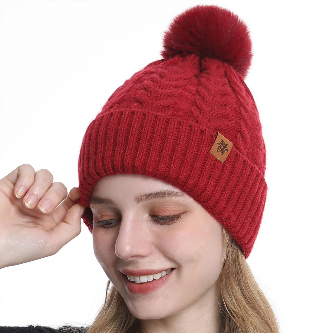Winter-Set: Strickmütze, Schal und Handschuhe