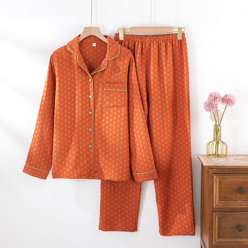Atmungsaktives Jacquard-Baumwoll-Set für Damen