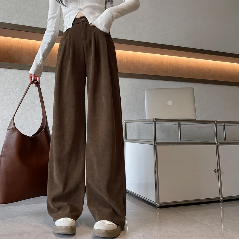 Damen-Cordhose, gerade geschnitten, Herbst