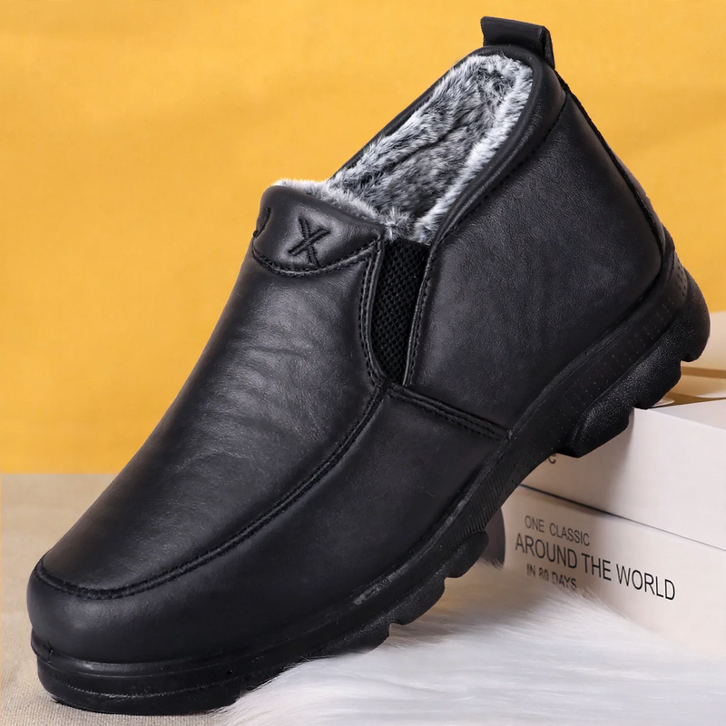 Herren-Winterstiefel, PU-Obermaterial, warm gefüttert