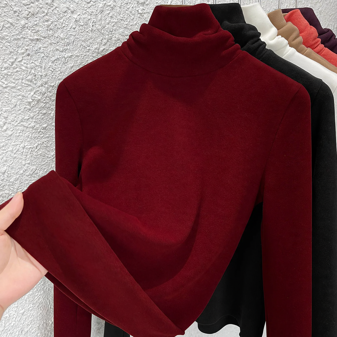 Damen-Thermo-Shirt mit Stehkragen, gefüttert