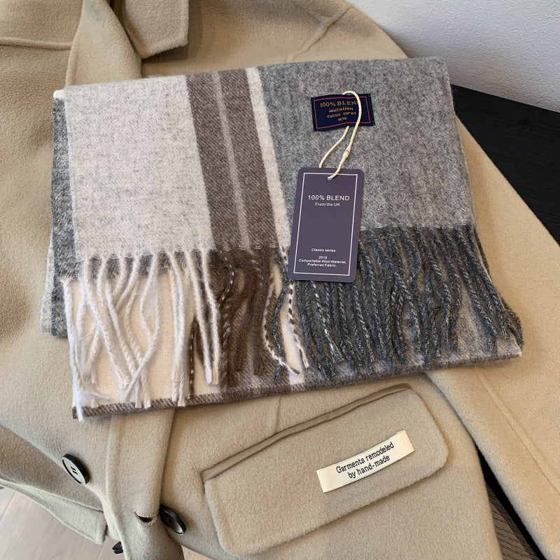 Karierter Schal im Retro-Stil für Damen und Herren