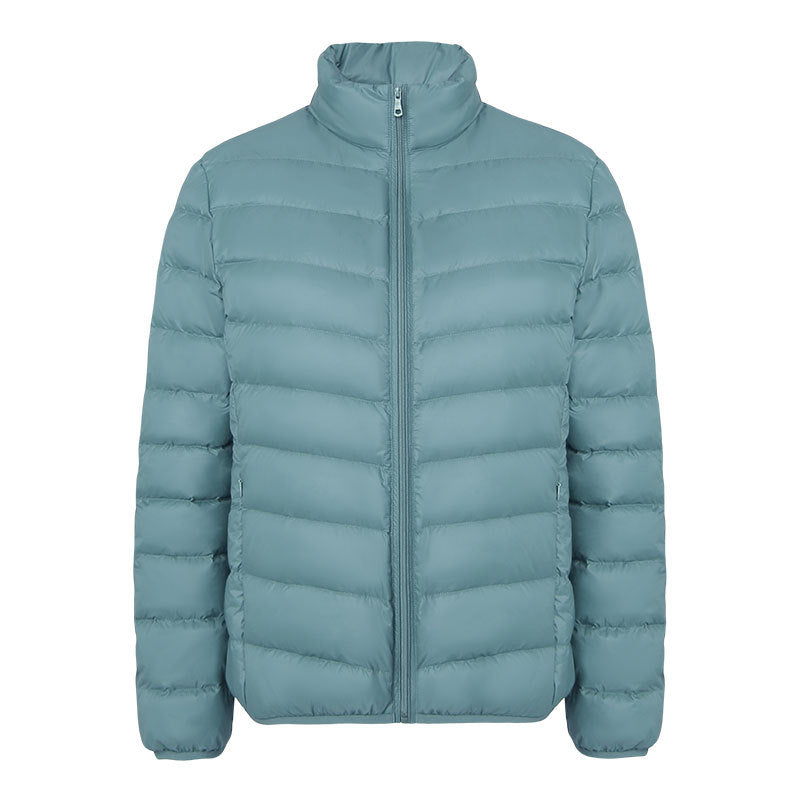 Leichte Damen-Daunenjacke mit Stehkragen
