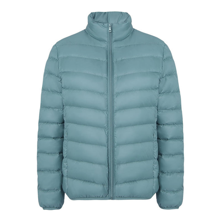 Leichte Damen-Daunenjacke mit Stehkragen