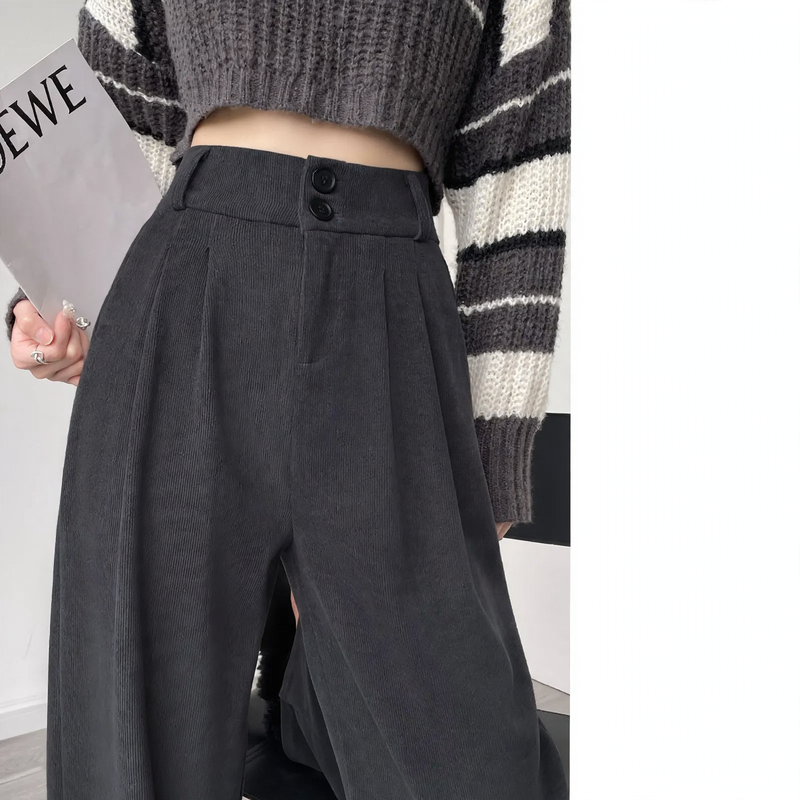 Damen-Cordhose, weit geschnitten, verschiedene Längen
