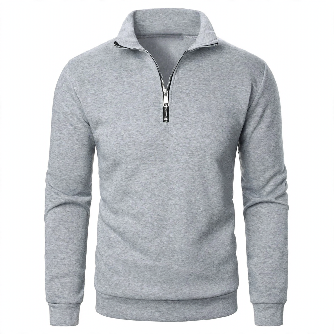 Herren-Sweatshirt mit Stehkragen und Reißverschluss