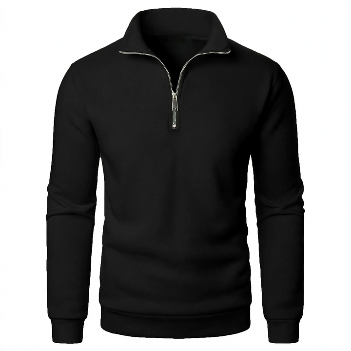 Herren-Sweatshirt mit Stehkragen und Reißverschluss