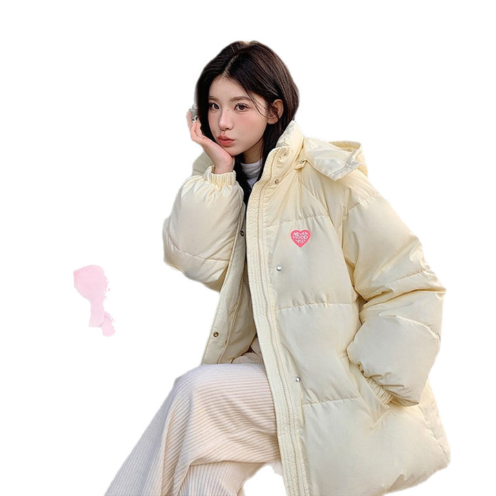 Kurze, wattierte Damen-Winterjacke im Puffer-Stil