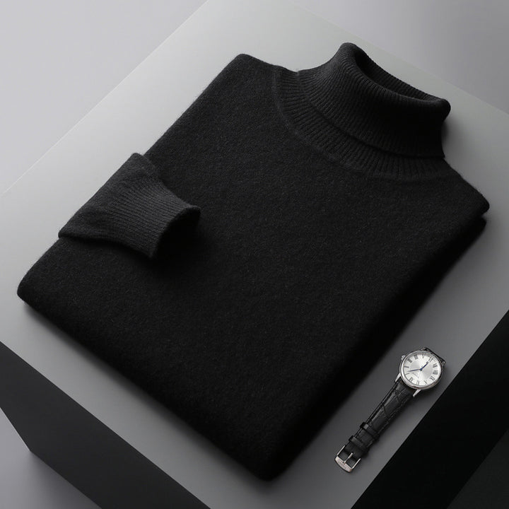 Herren-Wollpullover, Rollkragen, 100% Wolle