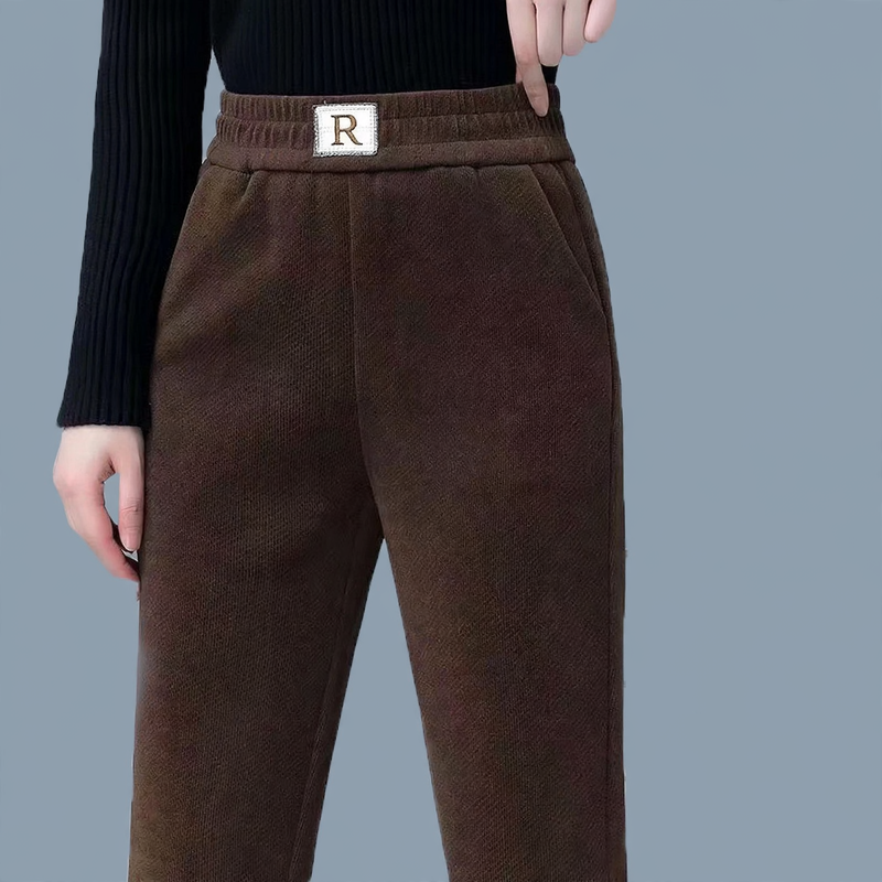 Cord-Hose für Damen, Karottenform, gefüttert