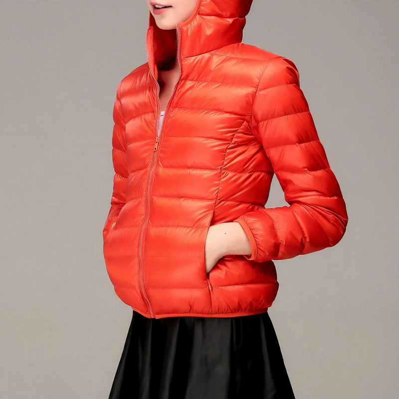 Damen-Steppjacke, kurz, tailliert, mit Kunstfaserfüllung