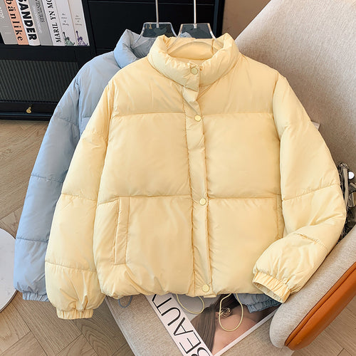 Kurze Damen-Steppjacke im lockeren Schnitt
