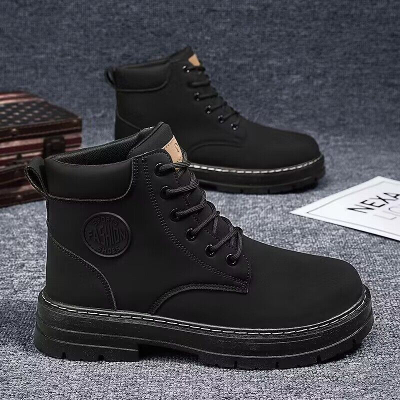 Herren-Stiefel, wasserabweisend, rutschfest, mittelhoher Schaft