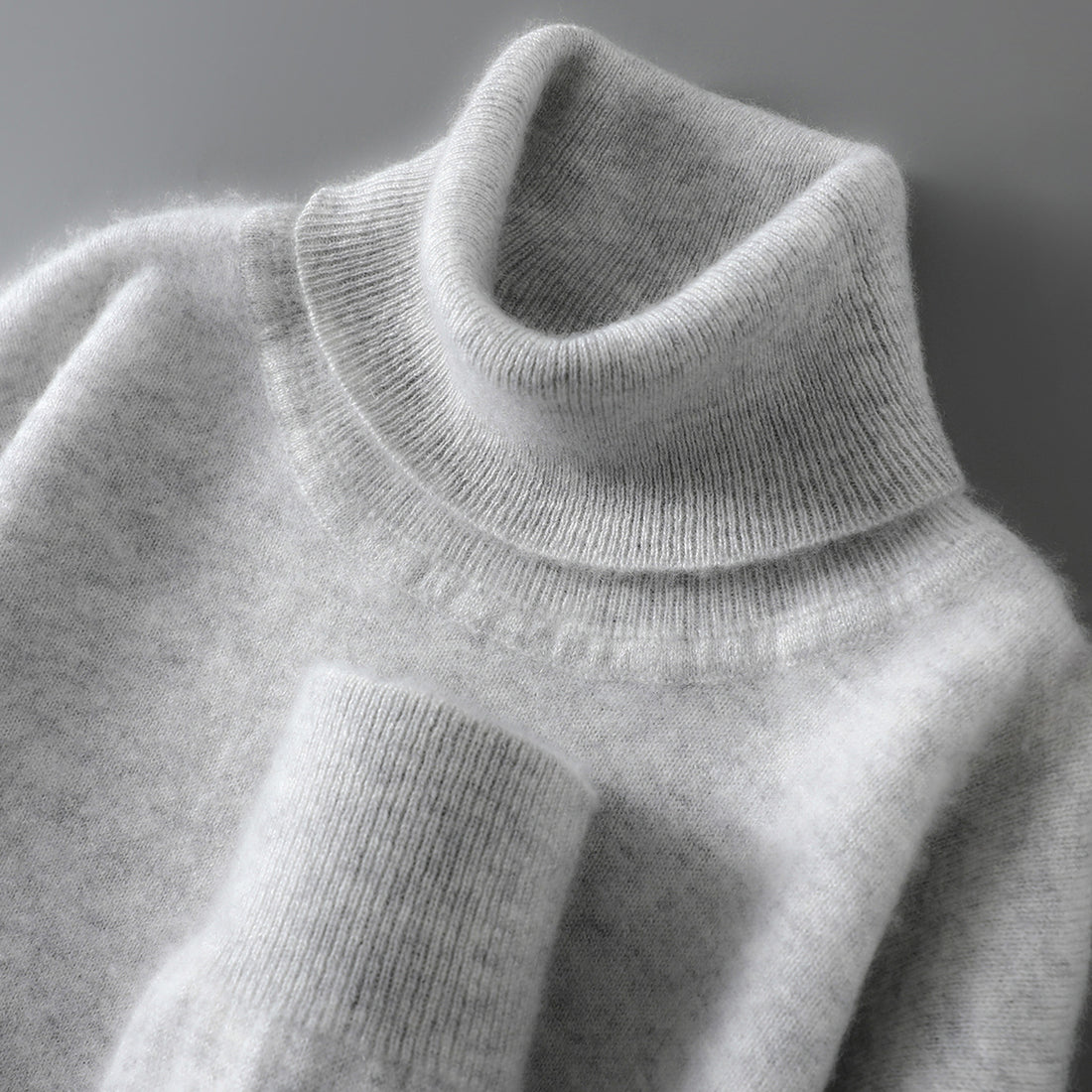 Herren-Rollkragenpullover aus reiner Wolle