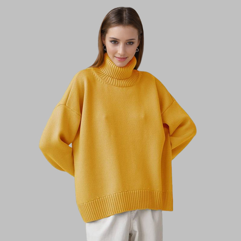 Lockerer Rollkragenpullover in klassischem Design