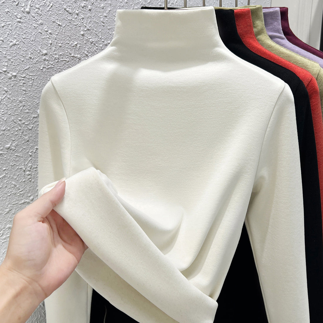 Damen-Thermo-Unterziehshirt, hochgeschlossen, gefüttert