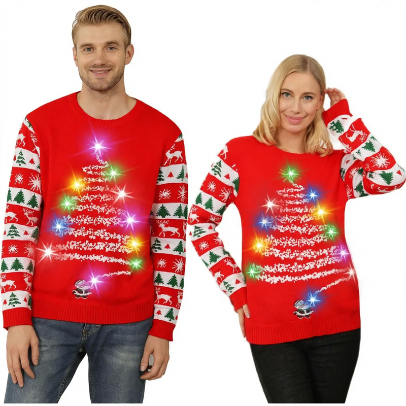 Leuchtender Weihnachtspullover für Paare H 56257