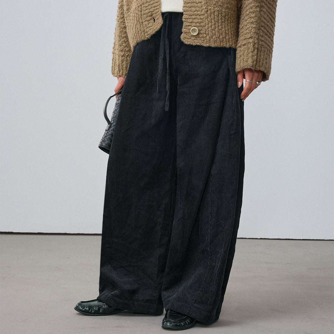 Warme Cordhose aus Ramie-Baumwoll-Mix