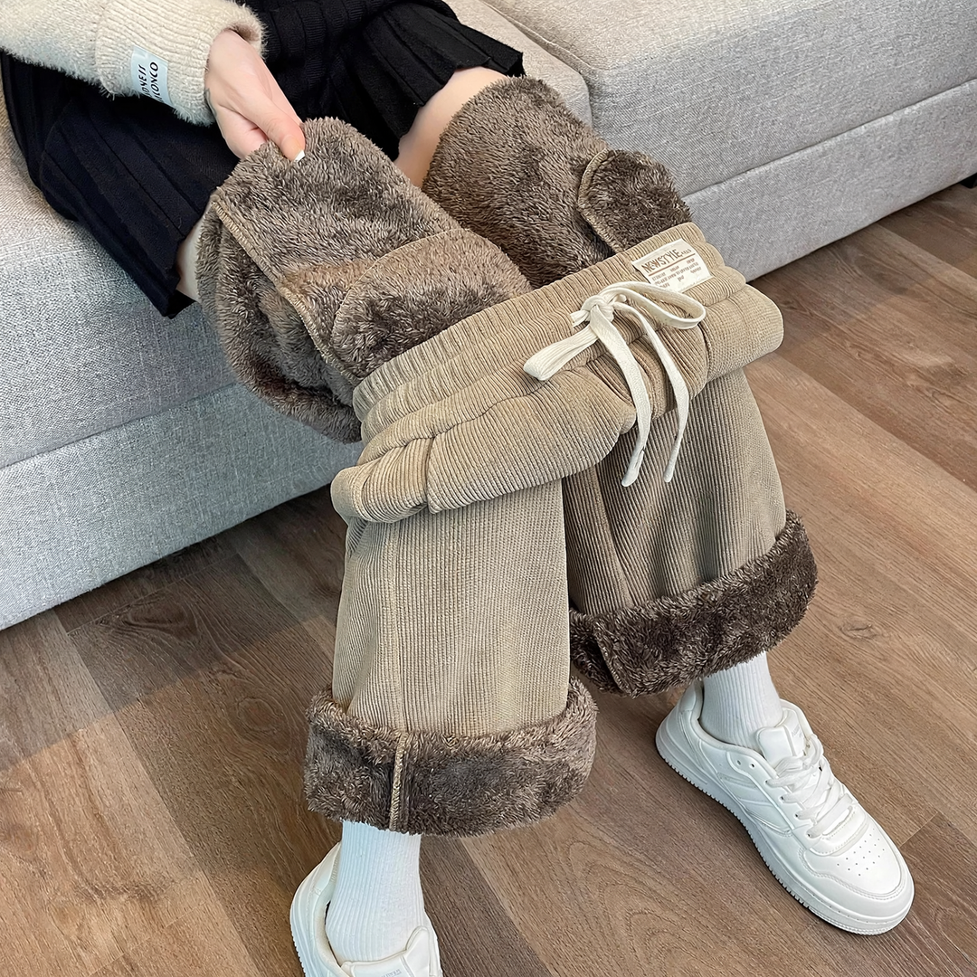 Lammfleece-Kordhose für Damen