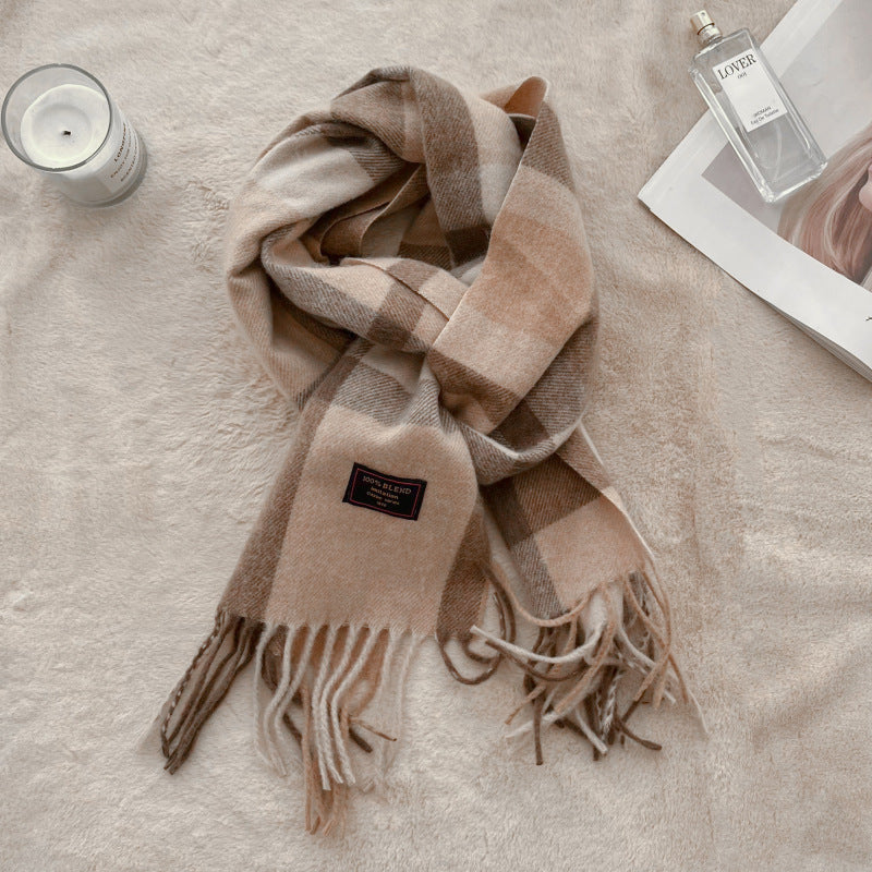 Karierter Schal im Retro-Stil für Damen und Herren