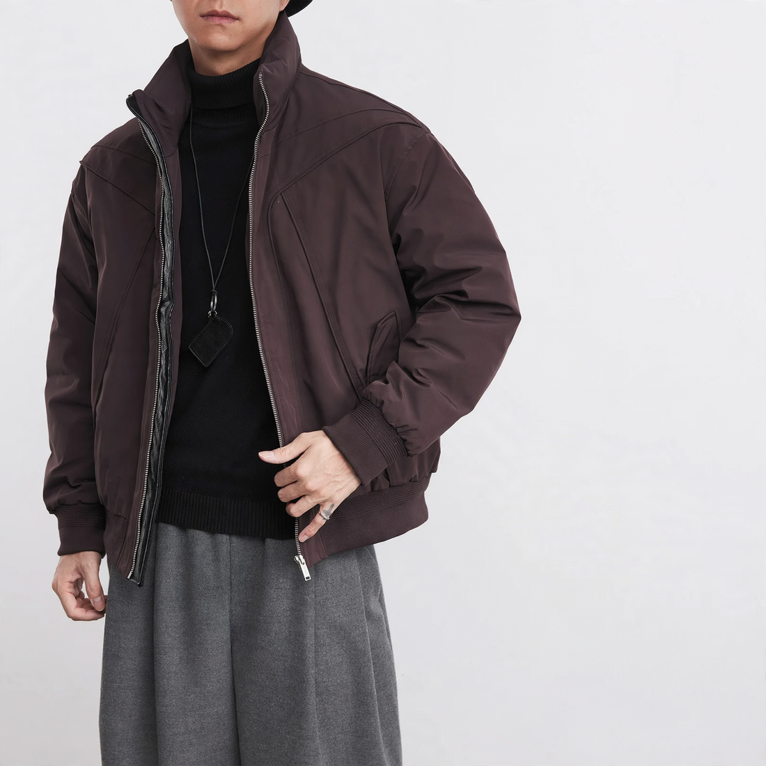 Herren-Daunenjacke, urbaner Stil, strapazierfähig