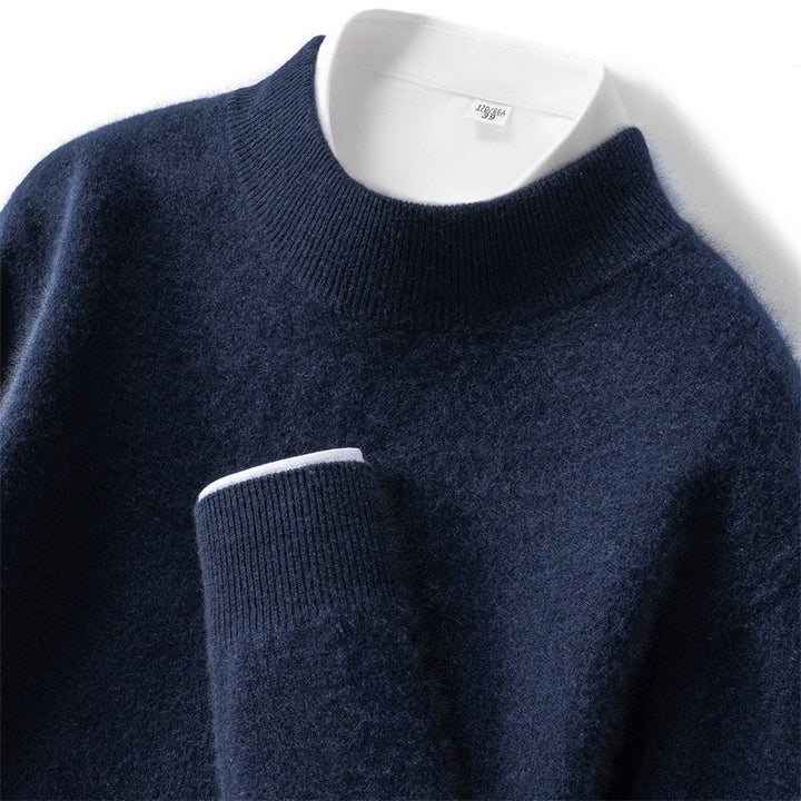 Herren-Kaschmirpullover, 100% Kaschmir, Stehkragen