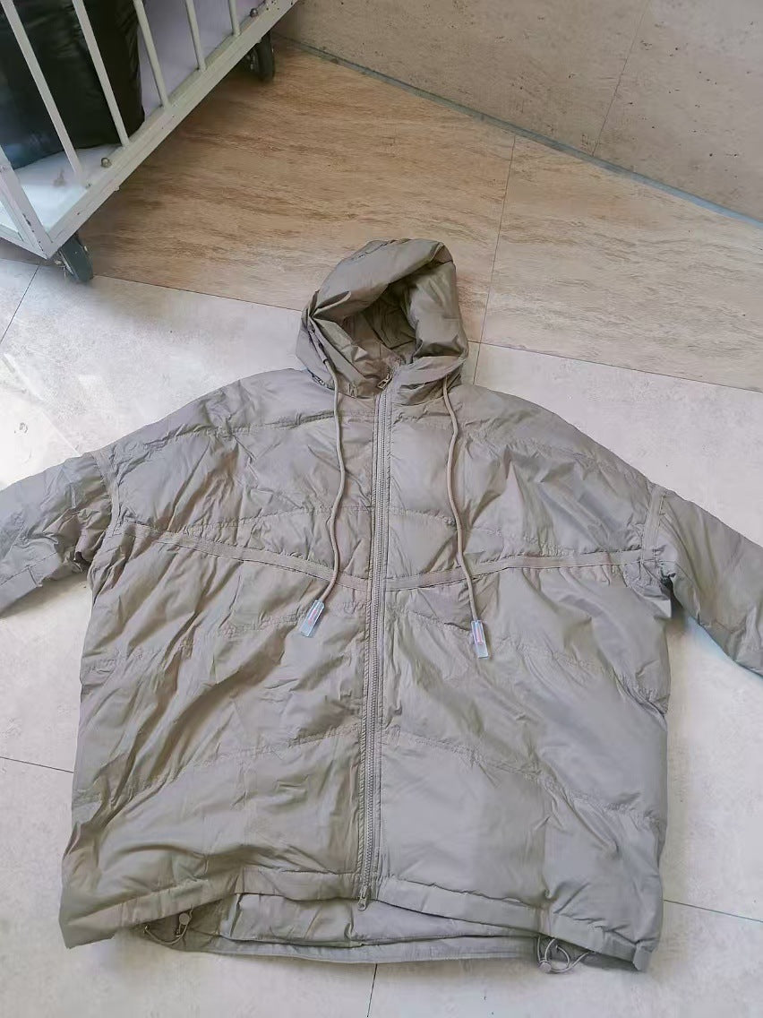 Mittellange Daunenjacke für Damen mit Kapuze