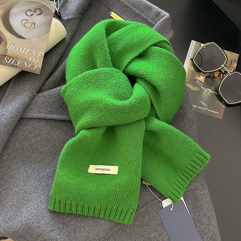 Schmaler Strickschal aus 100% australischer Schafwolle