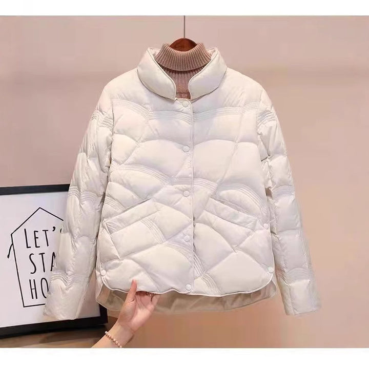Leichte, kurze Daunenjacke für Damen, Weißentendaunen