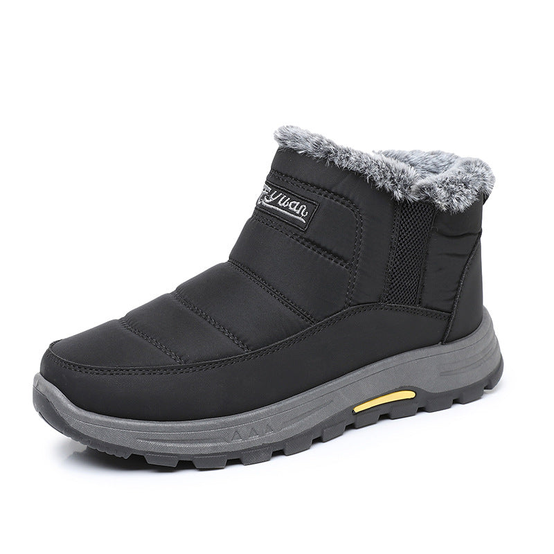 Gefütterte Herren-Winterstiefel, mittelhoher Schaft