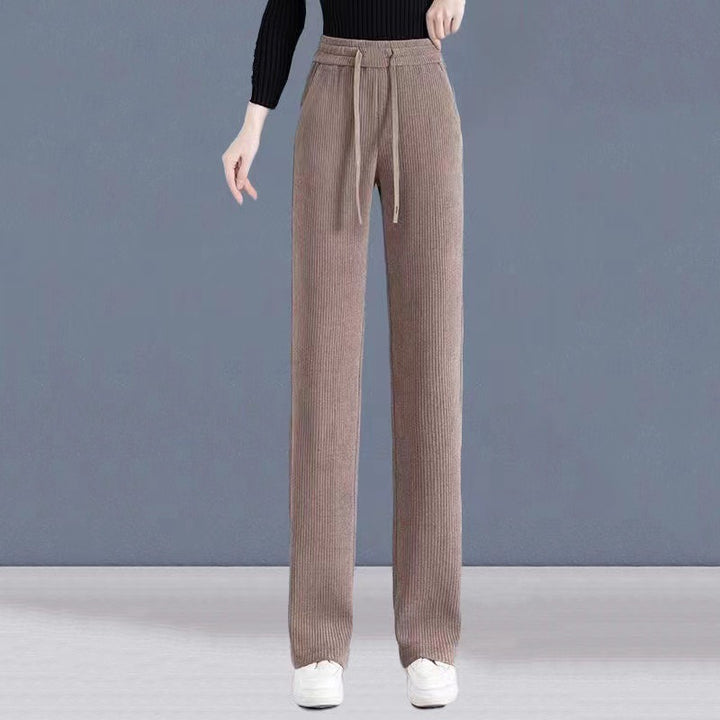 Damen-Cordhose mit weitem Bein und Fall