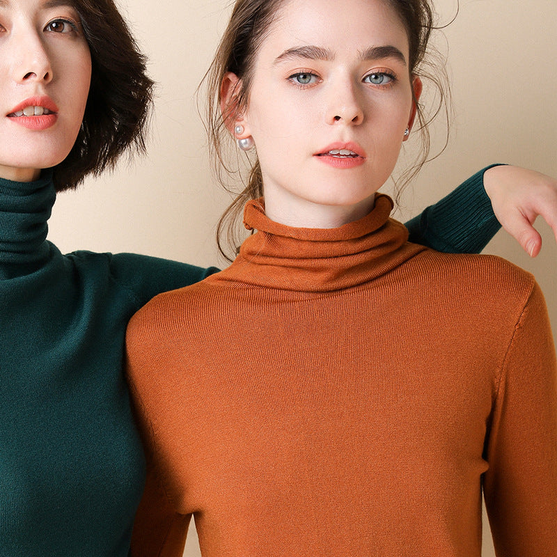 Damen-Strickpullover mit Stehkragen und geometrischem Muster